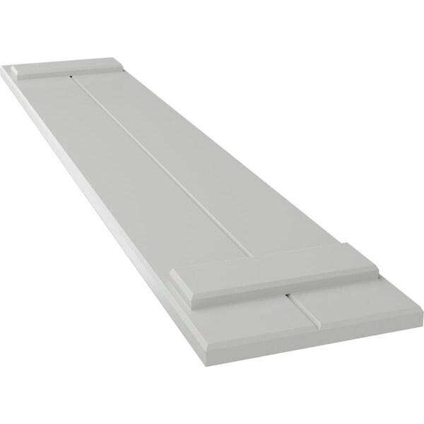 Ekena Millwork True Fit PVC Two Board Joined Board-n-Batten Shutters, Hailstorm Gray, 10 3/4W x 49H, PR - TFP101BBF11X049ST