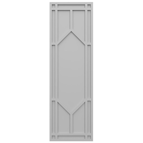 Ekena Millwork True Fit PVC Shaker Fixed Mount Shutters, Primed, 15"W x 52"H - TFP001SK15X052PR