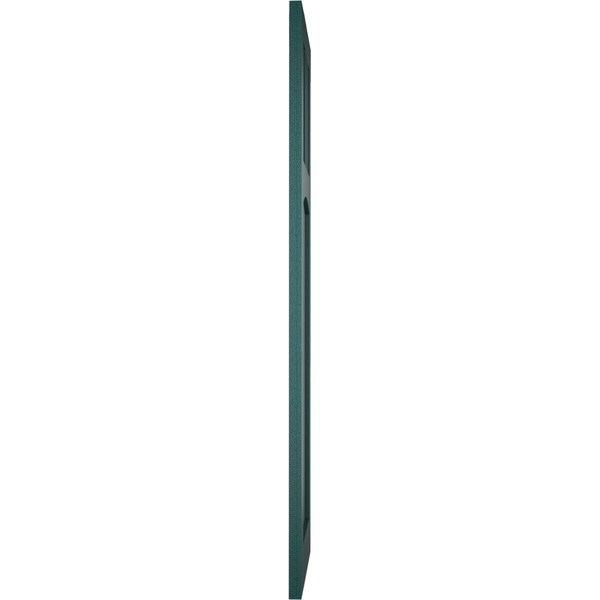 Ekena Millwork True Fit PVC San Miguel Mission Style Fixed Mount Shutters, Thermal Green, 12W x 48H, PR - TFP001SM12X048FG