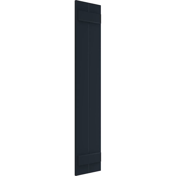 Ekena Millwork True Fit PVC Two Board Joined Board-n-Batten Shutters, Starless Night Blue, 10 3/4W x 52H, PR - TFP101BBF11X052OB