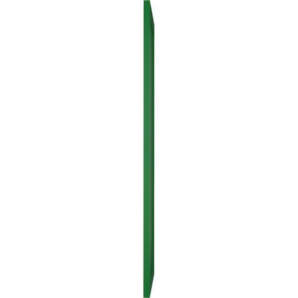 Ekena Millwork True Fit PVC Single Panel Herringbone Modern Style Fixed Mount Shutters, Viridian Green, 15"W x 53"H - TFP001HB15X053HG