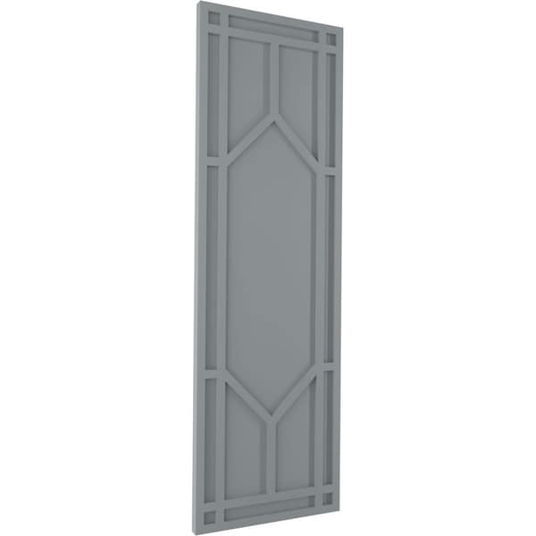 Ekena Millwork True Fit PVC Shaker Fixed Mount Shutters, Ocean Swell, 15W x 71H, PR - TFP001SK15X071CH