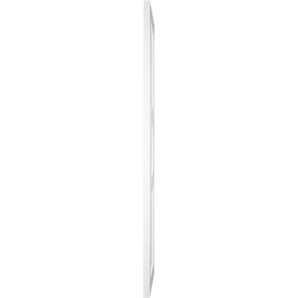 Ekena Millwork True Fit PVC Center Circle Arts & Crafts Fixed Mount Shutters, White, 18W x 79H, PR - TFP001AC18X079WH