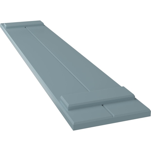 Ekena Millwork True Fit PVC Two Board Joined Board-n-Batten Shutters, Peaceful Blue, 10 3/4W x 25H, PR - TFP101BBF11X025SB