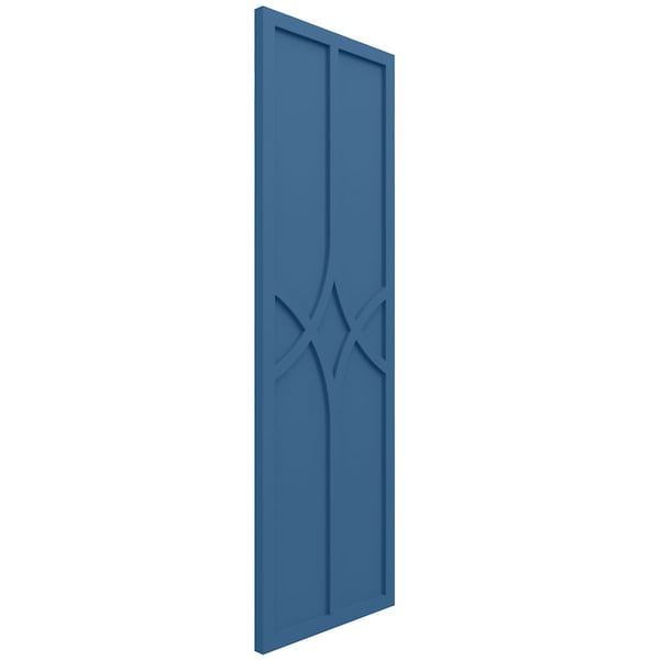 Ekena Millwork True Fit PVC Cedar Park Fixed Mount Shutters, Sojourn Blue, 18W x 59H, PR - TFP001CP18X059HB