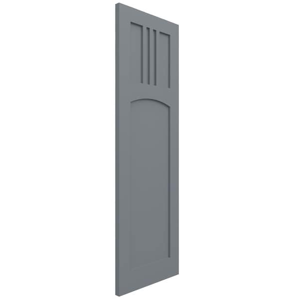 Ekena Millwork True Fit PVC San Miguel Mission Style Fixed Mount Shutters, Ocean Swell, 15W x 39H, PR - TFP001SM15X039CH