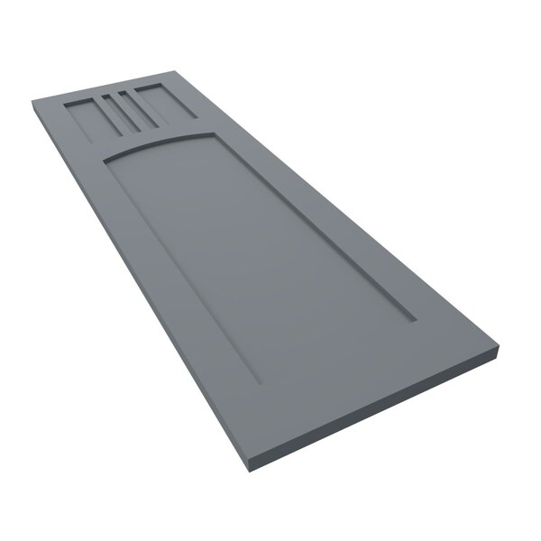 Ekena Millwork True Fit PVC San Miguel Mission Style Fixed Mount Shutters, Ocean Swell, 15W x 39H, PR - TFP001SM15X039CH