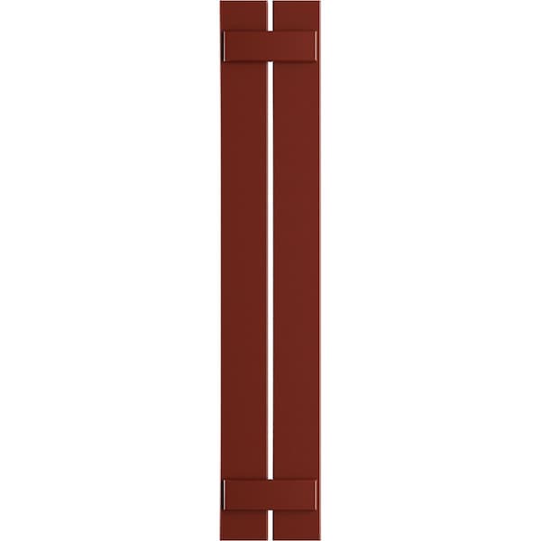 Ekena Millwork True Fit PVC Two Board Spaced Board-n-Batten Shutters, Pepper Red, 11 1/4W x 61H, PR - TFP101SBF11X061MR