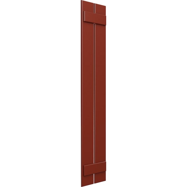 Ekena Millwork True Fit PVC Two Board Spaced Board-n-Batten Shutters, Pepper Red, 11 1/4W x 61H, PR - TFP101SBF11X061MR