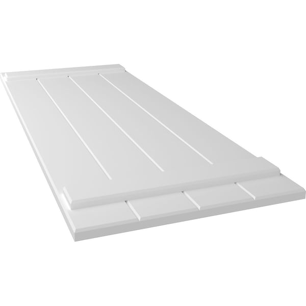 Ekena Millwork True Fit PVC Four Board Joined Board-n-Batten Shutters, Unfinished, 21 1/2W x 30H, PR - TFP101BBF21X030UN