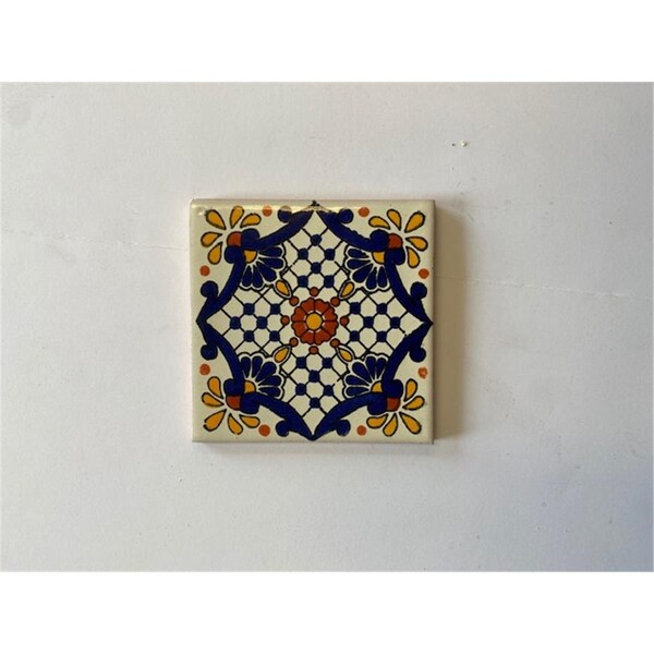 Talavera 4 x 4 in. Mexican Decorative Tiles, L117, 4PK - L117 4X4