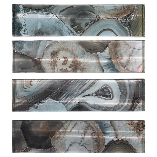 Andova Tiles Myst 3 in. x 12 in. Glass Marble Look Subway Wall Tile - SAM-ANDMYS247