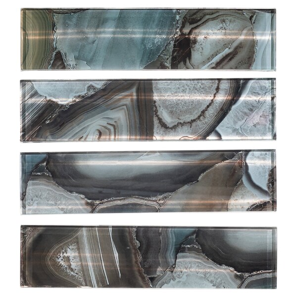 Andova Tiles Myst 3 in. x 12 in. Glass Marble Look Subway Wall Tile - SAM-ANDMYS247