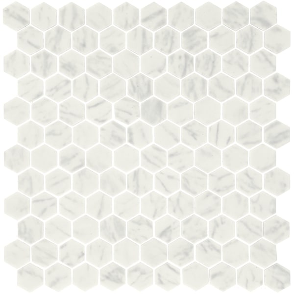 Daltile Uptown Glass 1in Hexagon Mosaic, 16.92 SQFT Per Carton, 18PK - UP231HEXMS1P