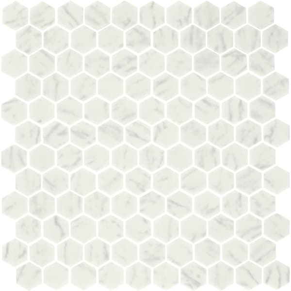 Daltile Uptown Glass 1in Hexagon Mosaic, 16.92 SQFT Per Carton, 18PK - UP231HEXMS1P