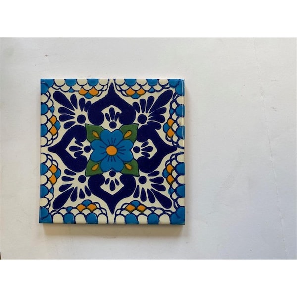 Bateria De Cocina 6 x 6 in. Mexican Decorative Tiles, L114, 4PK - BA2972252