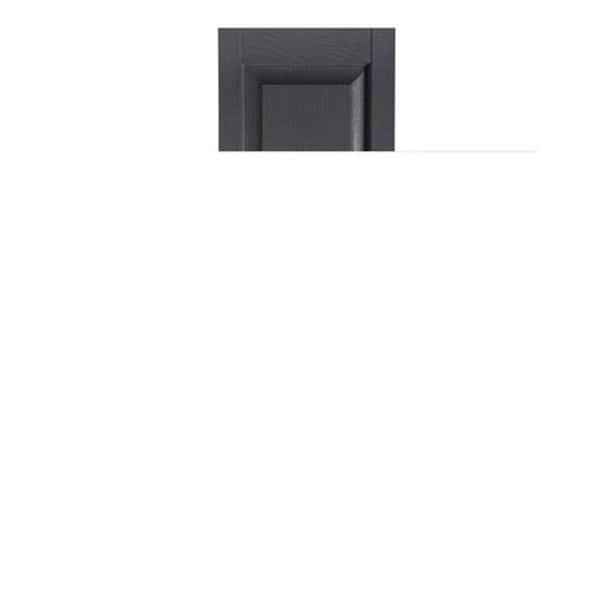 Mr Mxyzptlk Perfect Shutters IR521567007 Premier Raised Panel Exterior Decorative Shutters; Dark Gray - 15 x 67 in. - IR521567007