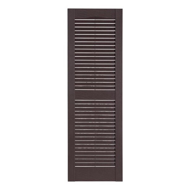 Mr Mxyzptlk Premier Louver Exterior Decorative Shutter, Sienna Brown - 15 x 43 in. - IL501543025