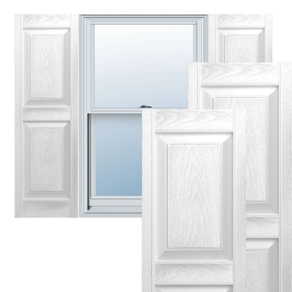 Ekena Millwork Builders Edge, Standard Two Equal Panels, Raised Panel Shutters, 30140043001 - 030140043001