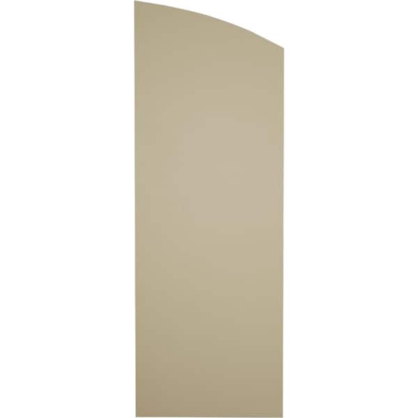 Ekena Millwork Smooth 3 Board Joined Board-n-Batten w/Elliptical Top Faux Wood Shutters, 16 1/2W x 54H, PR - SHUBJL16X54SMPR