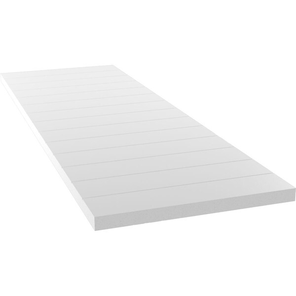Ekena Millwork True Fit PVC Horizontal Slat Modern Style Fixed Mount Shutters, Unfinished, 15W x 34H, PR - TFP001HZ15X034UN