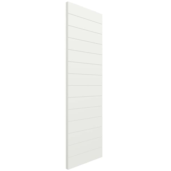Ekena Millwork True Fit PVC Horizontal Slat Modern Style Fixed Mount Shutters, Unfinished, 15W x 34H, PR - TFP001HZ15X034UN