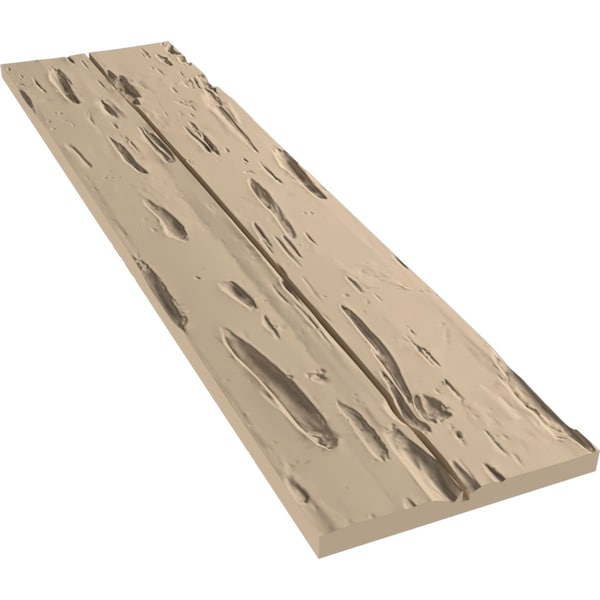 Ekena Millwork Rustic Two Board Joined Board-n-Batten Pecky Cypress Faux Wood Shutters w/No Batten, 11"W x 44"H - SHUBJN11X44PCPR