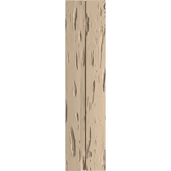 Ekena Millwork Rustic Two Board Joined Board-n-Batten Pecky Cypress Faux Wood Shutters w/No Batten, 11"W x 44"H - SHUBJN11X44PCPR