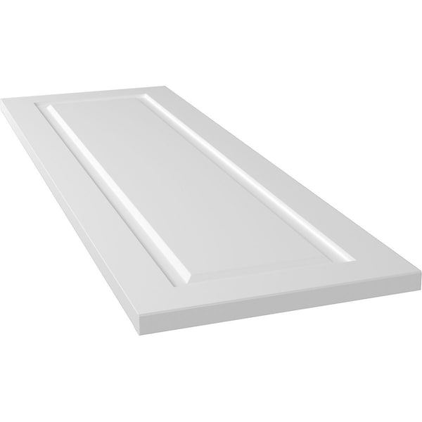 Ekena Millwork True Fit PVC, Single Raised Panel Shutters, Unfinished, 15W x 54H, PR - TFP001RP15X054UN