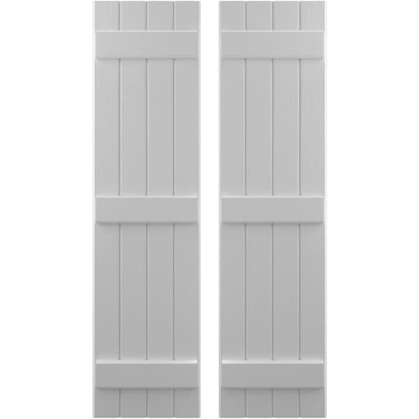 Ekena Millwork Americraft 4-Board (3 Batten) Exterior Real Wood Joined Board-n-Batten Shutters, ARW401BB414X81PRH - ARW401BB414X81PRH