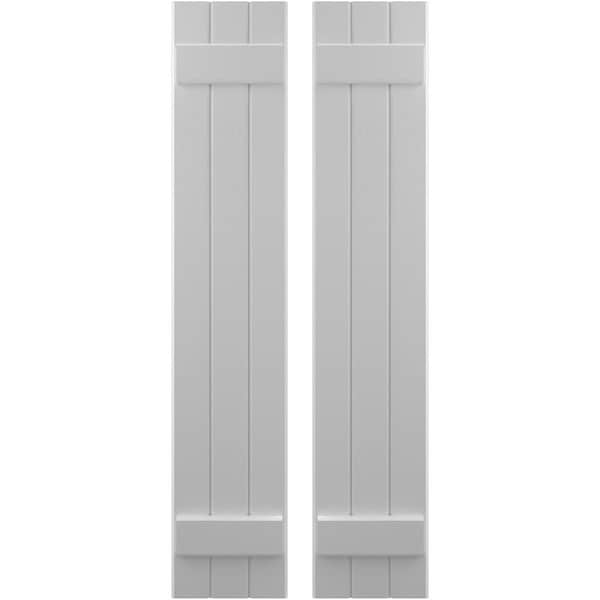 Ekena Millwork Americraft 3-Board (2 Batten) Exterior Real Wood Joined Board-n-Batten Shutters, ARW101BB311X74PRH - ARW101BB311X74PRH