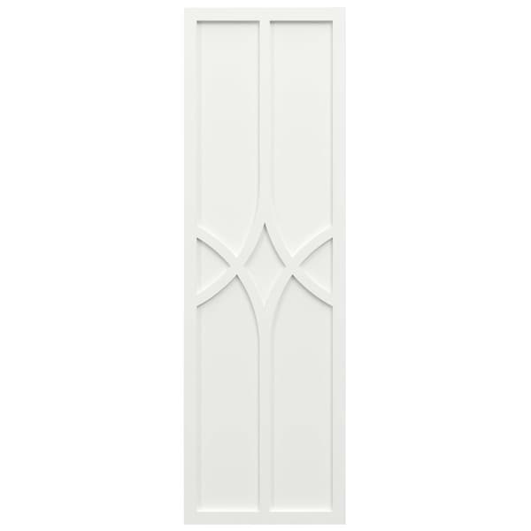 Ekena Millwork True Fit PVC Cedar Park Fixed Mount Shutters, Unfinished, 12W x 25H, PR - TFP001CP12X025UN