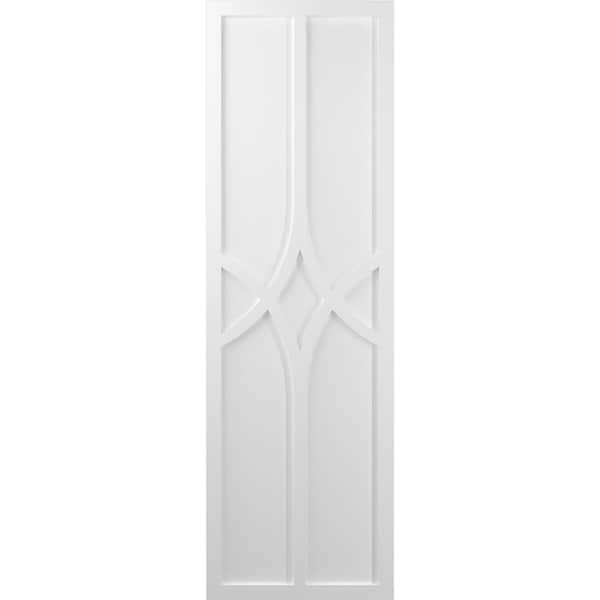Ekena Millwork True Fit PVC Cedar Park Fixed Mount Shutters, Unfinished, 12W x 25H, PR - TFP001CP12X025UN