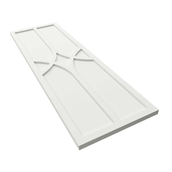 Ekena Millwork True Fit PVC Cedar Park Fixed Mount Shutters, Unfinished, 12W x 25H, PR - TFP001CP12X025UN