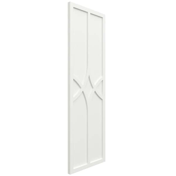 Ekena Millwork True Fit PVC Cedar Park Fixed Mount Shutters, Unfinished, 12W x 25H, PR - TFP001CP12X025UN