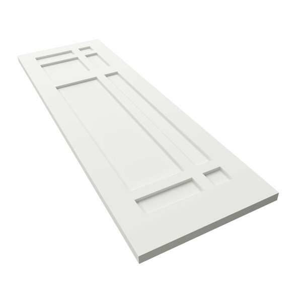 Ekena Millwork True Fit PVC San Juan Capistrano Mission Style Fixed Mount Shutters, Unfinished, 18W x 48H, PR - TFP001SJ18X048UN