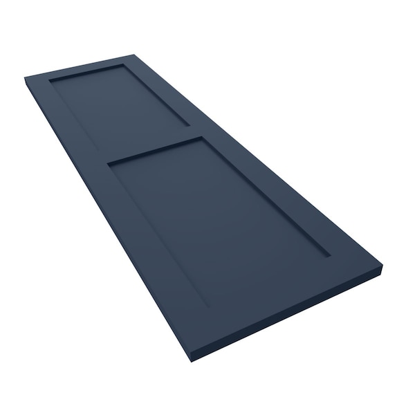 Ekena Millwork True Fit PVC Two Equal Flat Panel Shutters, Starless Night Blue, 12W x 42H, PR - TFP101FPF12X042OB