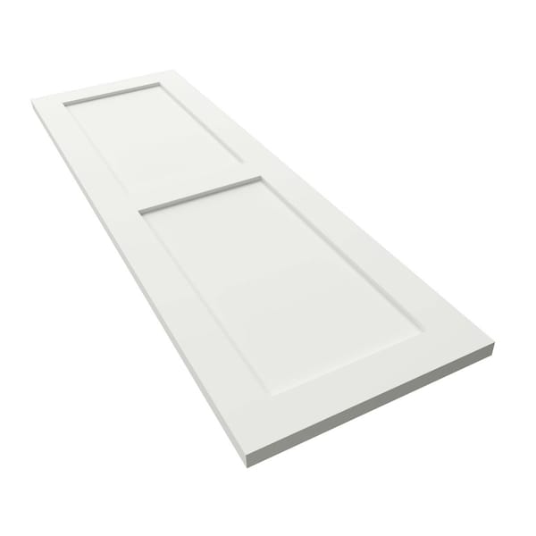 Ekena Millwork True Fit PVC Two Equal Flat Panel Shutters, Unfinished, 18W x 35H, PR - TFP101FPF18X035UN