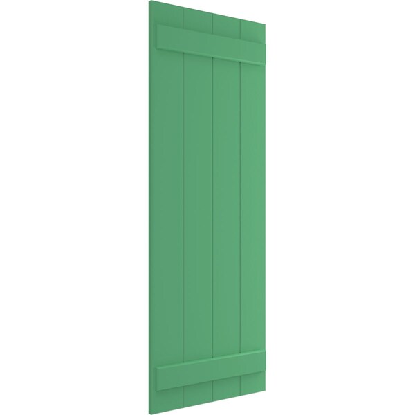 Ekena Millwork True Fit PVC, Four Board Joined Board-n-Batten Shutters, Lilly Pads, 21 1/2W x 71H, PR - TFP101BBF21X071LP