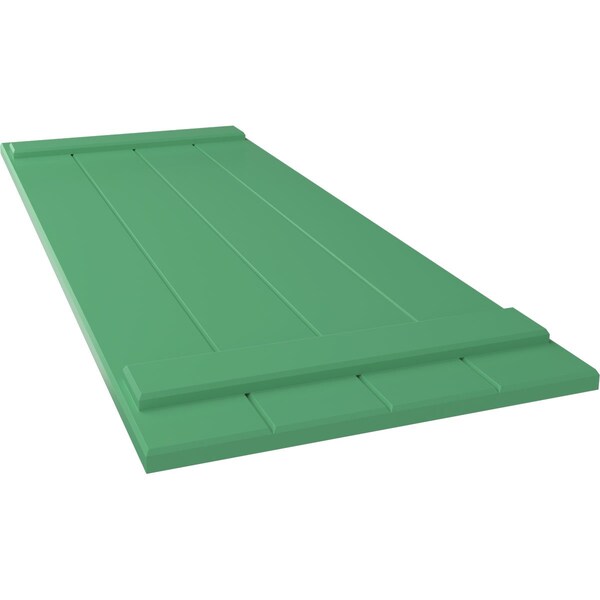 Ekena Millwork True Fit PVC, Four Board Joined Board-n-Batten Shutters, Lilly Pads, 21 1/2W x 71H, PR - TFP101BBF21X071LP