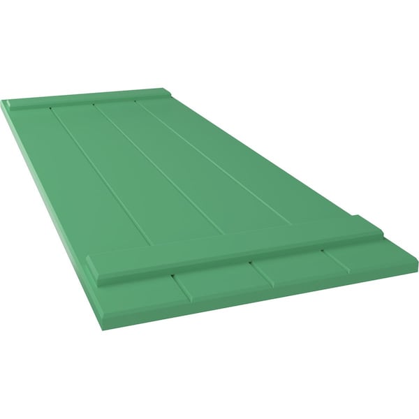 Ekena Millwork True Fit PVC, Four Board Joined Board-n-Batten Shutters, Lilly Pads, 21 1/2W x 71H, PR - TFP101BBF21X071LP