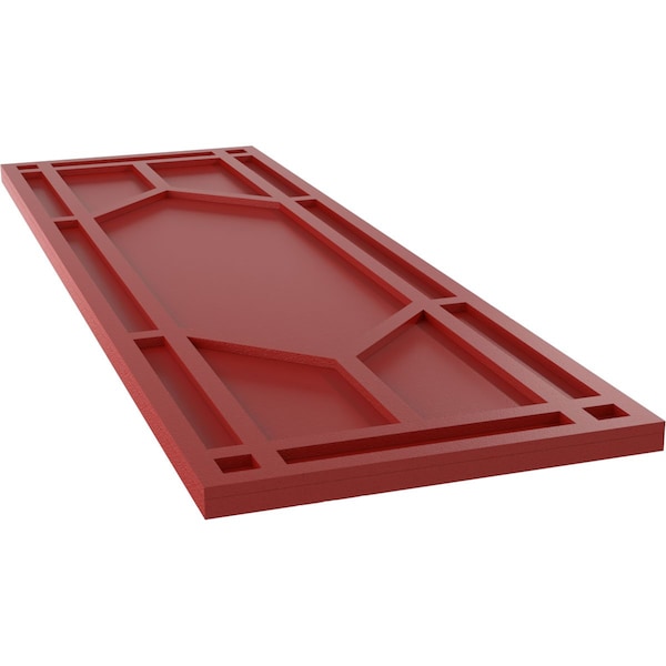 Ekena Millwork True Fit PVC Shaker Fixed Mount Shutters, Fire Red, 18W x 61H, PR - TFP001SK18X061BR