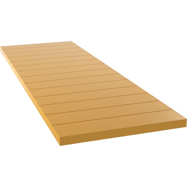 Ekena Millwork True Fit PVC Horizontal Slat Modern Style Fixed Mount Shutters, Turmeric, 12W x 67H, PR - TFP001HZ12X067TU