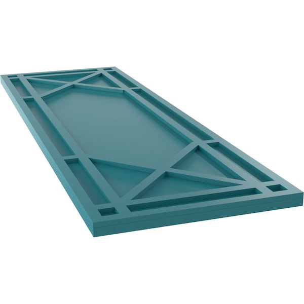Ekena Millwork True Fit PVC Bungalow Fixed Mount Shutters, Antigua, 18W x 33H, PR - TFP001BG18X033AN