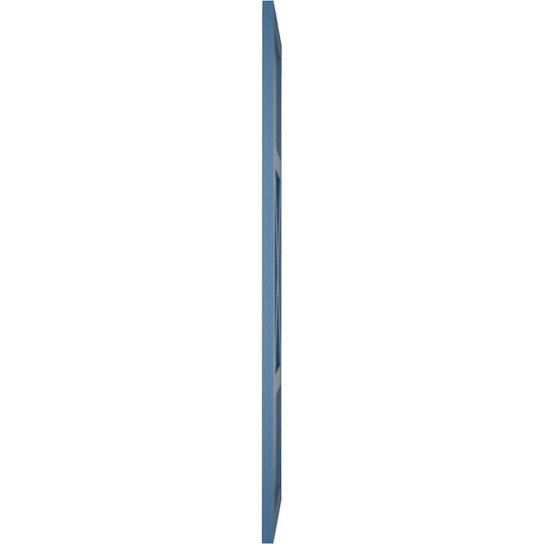 Ekena Millwork True Fit PVC Center X-Board Farmhouse Fixed Mount Shutters, Sojourn Blue , 12W x 62H, PR - TFP107FH12X062HB