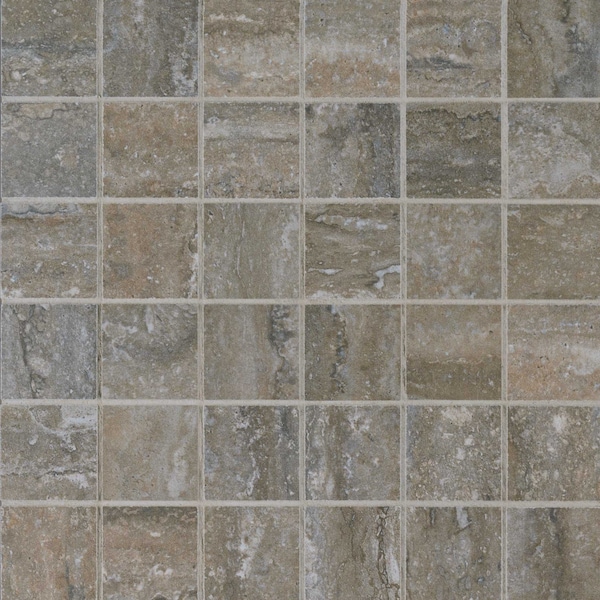 Msi Veneto Noce 12 in.  X 12 in.  X 9Mm Glazed Ceramic Mesh-Mounted Mosaic Tile, 8PK - ZOR-PT-0605