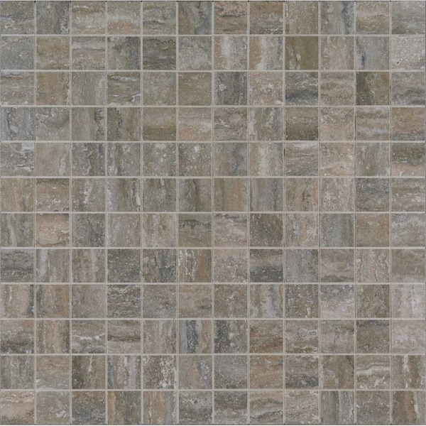 Msi Veneto Noce 12 in.  X 12 in.  X 9Mm Glazed Ceramic Mesh-Mounted Mosaic Tile, 8PK - ZOR-PT-0605