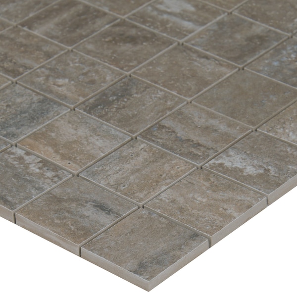 Msi Veneto Noce 12 in.  X 12 in.  X 9Mm Glazed Ceramic Mesh-Mounted Mosaic Tile, 8PK - ZOR-PT-0605