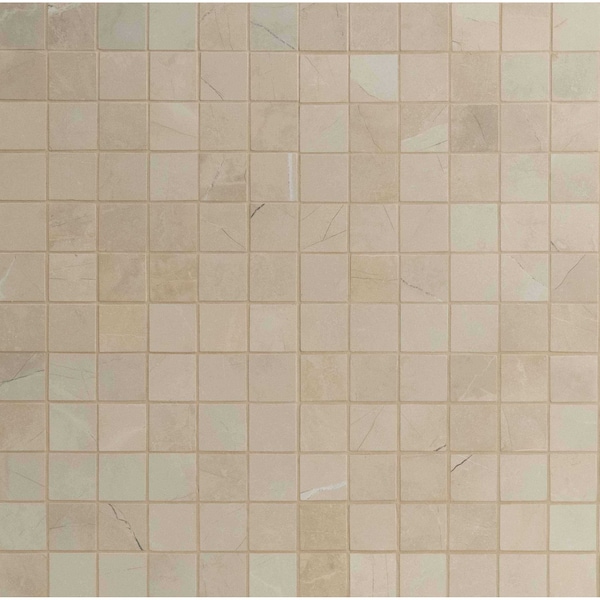 Msi Sande Cream 12 In. X 12 In. X 10Mm Matte Porcelain Mesh-Mounted Mosaic Tile, 8PK - ZOR-PT-0137