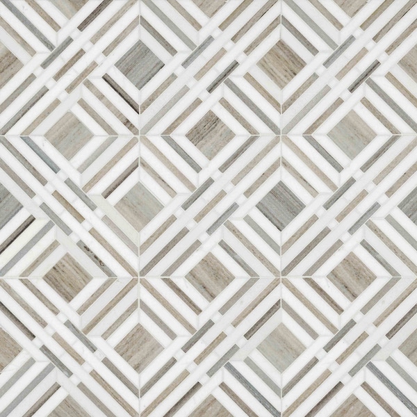 Msi Wellington Pattern Sample in. Polished Marble Mosaic Floor And Wall Tile - ZOR-MD-0631-SAM